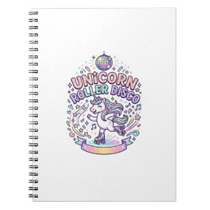 Caderno Espiral Camiseta de Design Gráfico de Disco de Patins Unic