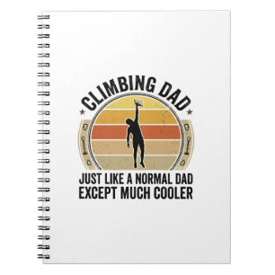Caderno Espiral Camiseta de Escalada Vintage Climbing Dad Design_1