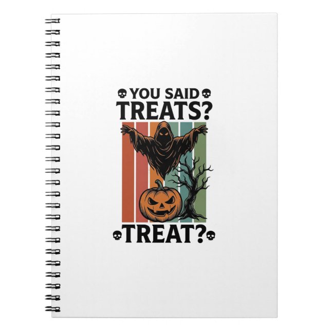 Caderno Espiral Camiseta de Halloween de Fantasma com Pun e Pu de  (Frente)