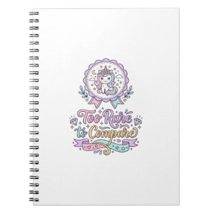 Caderno Espiral Camiseta De Unicórnio Muito Raro Para Comparar Pas