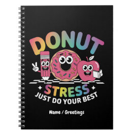 Caderno Espiral Camiseta Dia de Prova Não se Estrese Faça o Seu Me