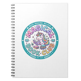 Caderno Espiral Camiseta Divertida Clube do Livro Mágico Unicórnio