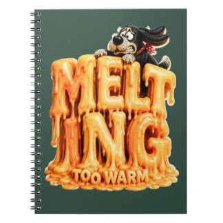 Caderno Espiral Camiseta Divertida Derretendo Muito Quente
