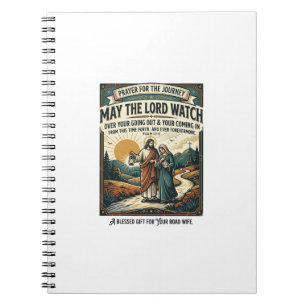Caderno Espiral Camiseta Espiritual para Cônjuge do Jesus Motorcyc