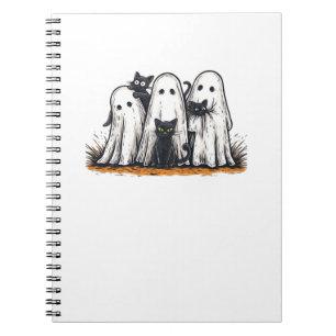 Caderno Espiral Camiseta essencial engraçada de gato preto e fanta