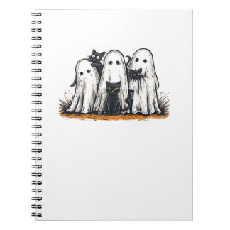 Caderno Espiral Camiseta essencial engraçada de gato preto e fanta