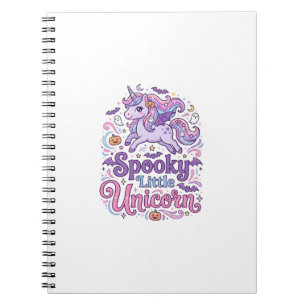 Caderno Espiral Camiseta Estilo Retro Unicórnio Assustador Pequeno