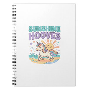 Caderno Espiral Camiseta Gráfica Tendência Cascos Unicórnio Brilho