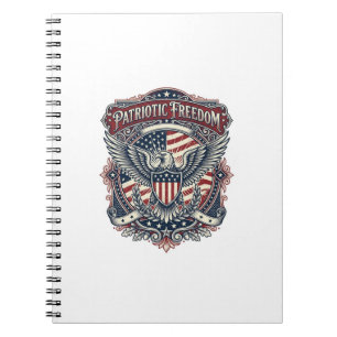 Caderno Espiral Camiseta Gráfica Vetorial do Dia dos Pais Patriota