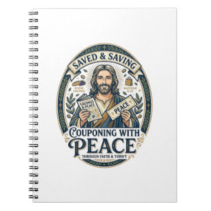 Caderno Espiral Camiseta Jesus Cupom Brechó Frugal Fé Baseado Desi