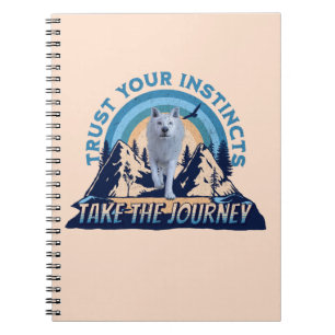 Caderno Espiral Camiseta Trust Your Instincts Lobo Ártico