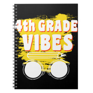 Caderno Espiral Camiseta Vibes de Volta à Escola 4ª Série Primeiro