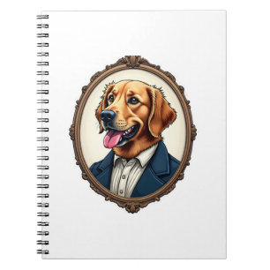 Caderno Espiral Camiseta Vintage com Retrato Patriótico de Golden 