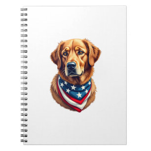 Caderno Espiral Camiseta Vintage do Golden Retriever Totalmente Am