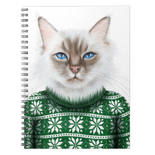 Caderno Espiral Camisola do gato do gatinho