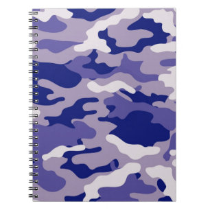 Caderno Espiral Camo Camping Hunting Blue Camouflage
