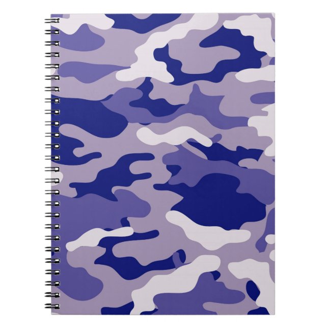 Caderno Espiral Camo Camping Hunting Blue Camouflage (Frente)