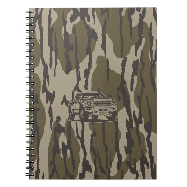 Caderno Espiral Camo de Caça em Camo, em Bottomland (Frente)