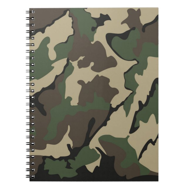 Caderno Espiral Camo, Notebook (80 Páginas B&W) (Frente)