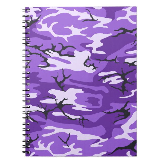 Caderno Espiral Camo Roxo (Frente)
