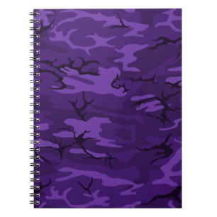Caderno Espiral Camo roxo escuro