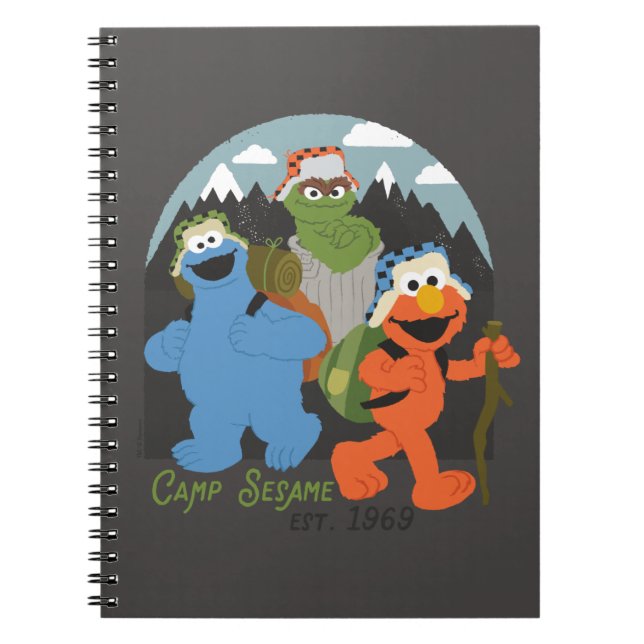 Caderno Espiral Camp Sesame Street EST. 1969 (Frente)