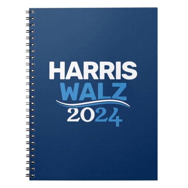 Caderno Espiral Campanha de Kamala Harris Tim Walz 2024 (Frente)