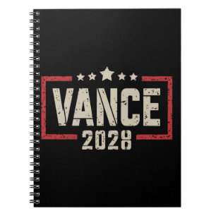 Caderno Espiral Campanha Eleitoral Vance 2028 Presidente Bandeira 
