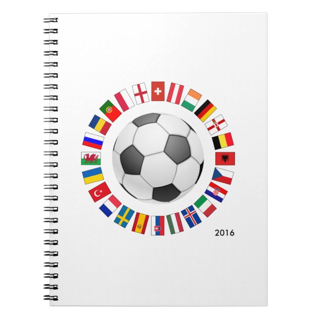 Caderno Espiral Campeonato Europeu de Futebol de 2016 (Frente)