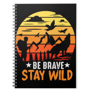 Caderno Espiral Camper Presente Seja Corajoso Fique Selvagem