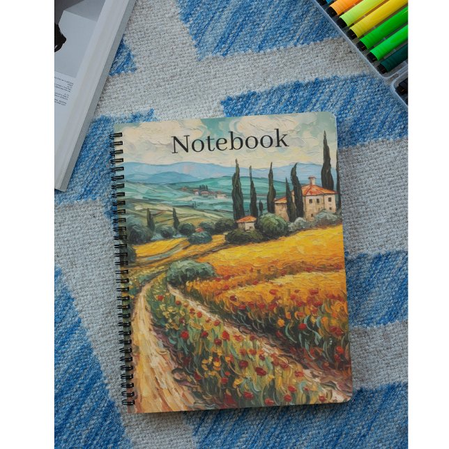 Caderno Espiral Campestre de Flores Silvestres Douradas Personaliz (Criador carregado)