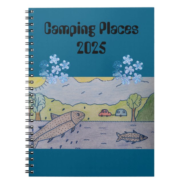 Caderno Espiral Camping Places 2025 (Frente)