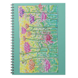 Caderno Espiral Campo de Flores