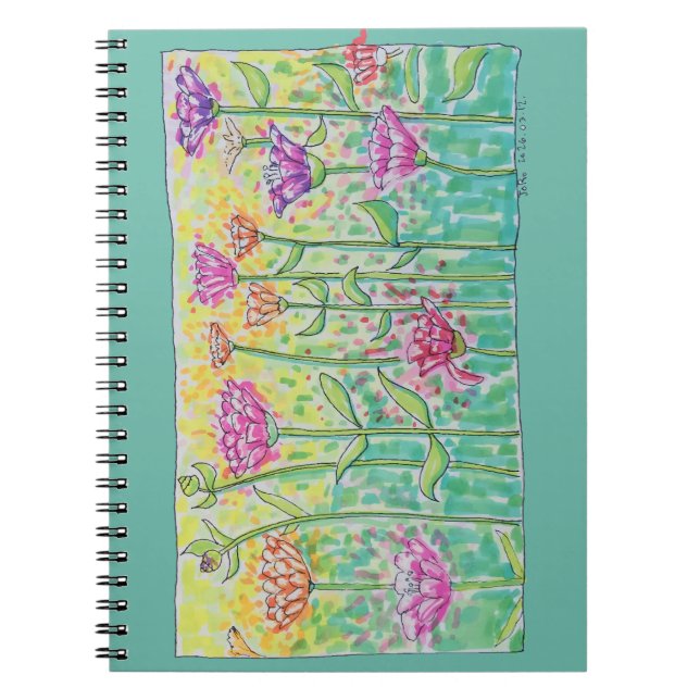 Caderno Espiral Campo de Flores (Frente)
