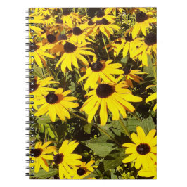 Caderno Espiral Campo de flores silvestres amarelas