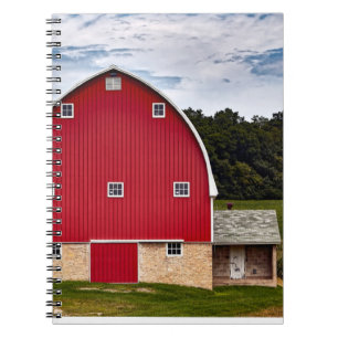Caderno Espiral Campo de Fotografia Rural Cena Farmhouse USA Count