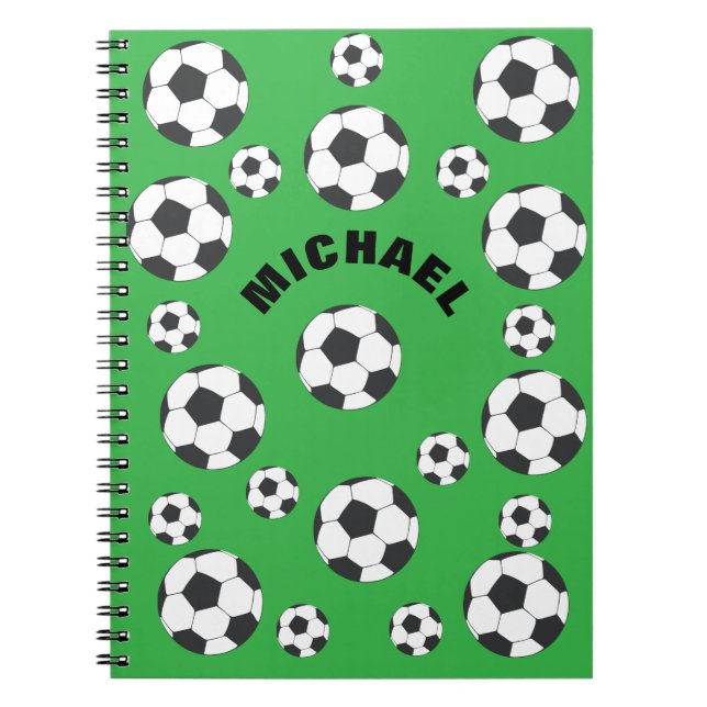 Caderno Espiral Campo de futebol personalizado (Frente)