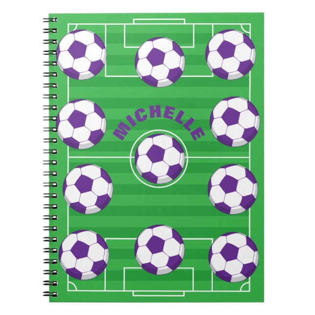 Caderno Espiral Campo de futebol personalizado (Frente)