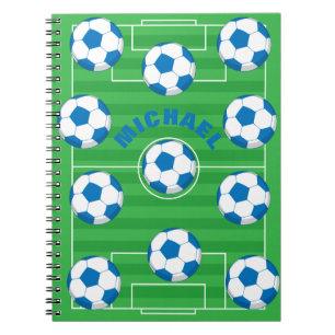 Caderno Espiral Campo de futebol personalizado