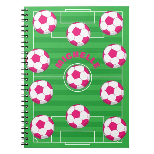 Caderno Espiral Campo de futebol personalizado (Frente)