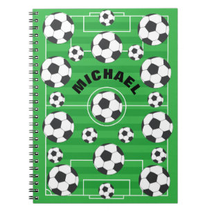 Caderno Espiral Campo de futebol personalizado