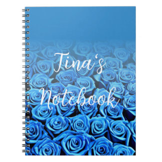 Caderno Espiral Campo do Bloco de Notas Rosas Azul