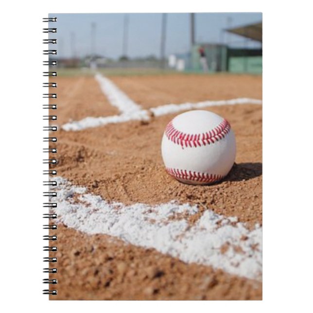 Caderno Espiral Campos de Baseball e Baseball (Frente)