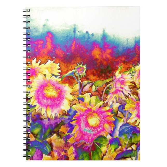 Caderno Espiral Campos de girassol (Frente)