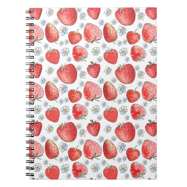 Caderno Espiral Campos de Morango: Febre de Verão (Frente)