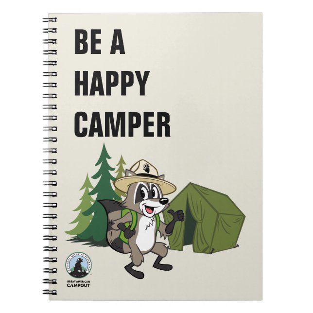 Caderno Espiral Campout americano do rick | da guarda florestal (Frente)