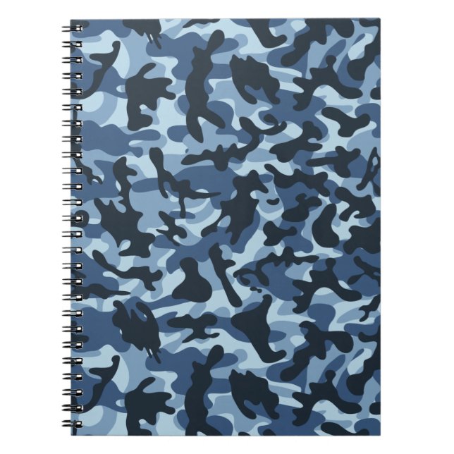 Caderno Espiral Camuflagem Azul (Frente)