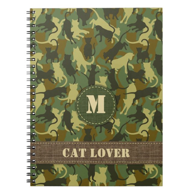 Caderno Espiral Camuflagem Cats Woodland (Frente)