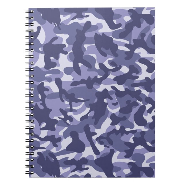 Caderno Espiral Camuflagem de Marinhos roxos (Frente)