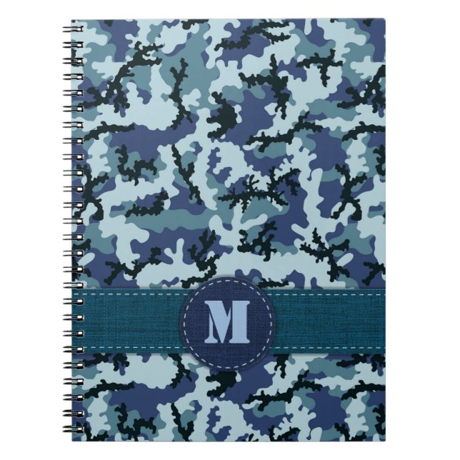 Caderno Espiral camuflagem do marinho (Frente)